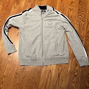 Psycho Bunny zip front cotton cardigan